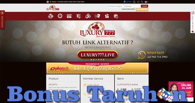 Bonus Judi Bola Dan Promo Taruhan Slot Luxury777 Terbesar